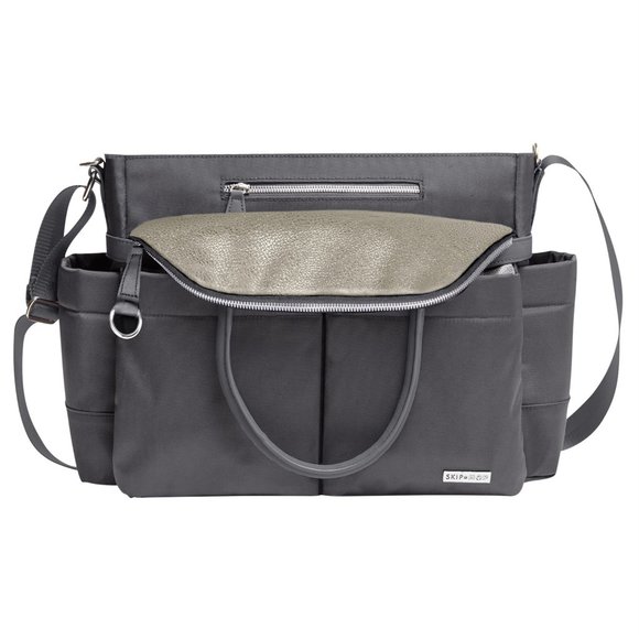 Skip Hop Handbags - Chelsea Downtown Chic Diaper Bag, Charcoal Shimmer